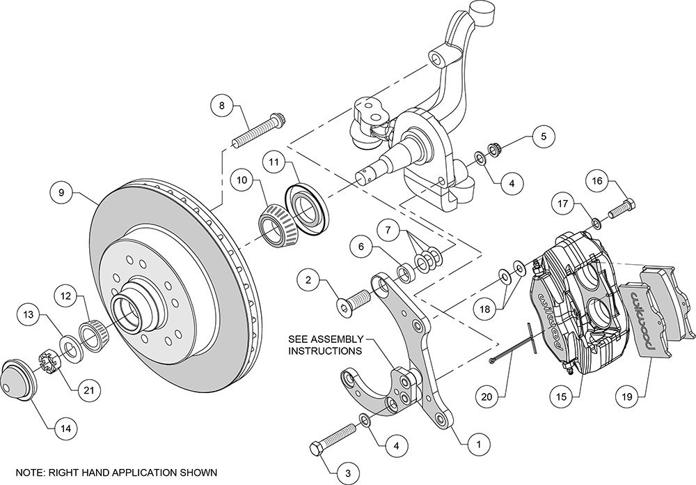 Wilwood 140-14663-R - Classic Series Dynalite Brake Kit