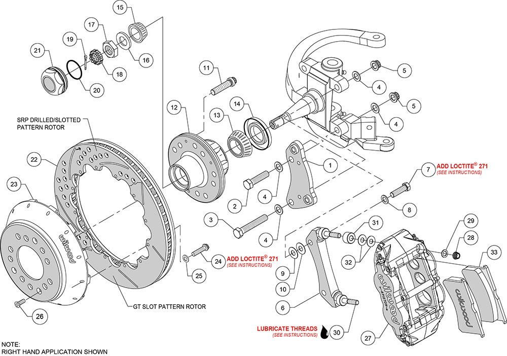 Wilwood 140-14838-R - Forged Narrow Superlite 6R Big Brake Brake Kit (Hub)