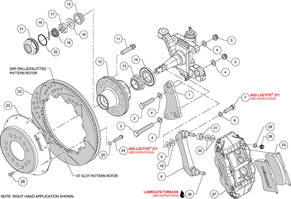 Wilwood 140-14841-D - Forged Narrow Superlite 6R Big Brake Brake Kit (Hub)