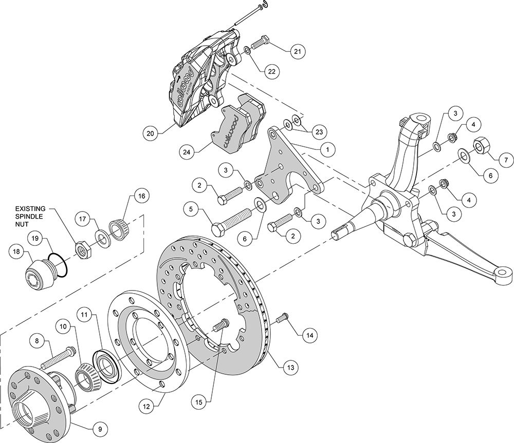 Wilwood 140-15198 - Forged Dynapro 6 Big Brake Brake Kit (Hub)