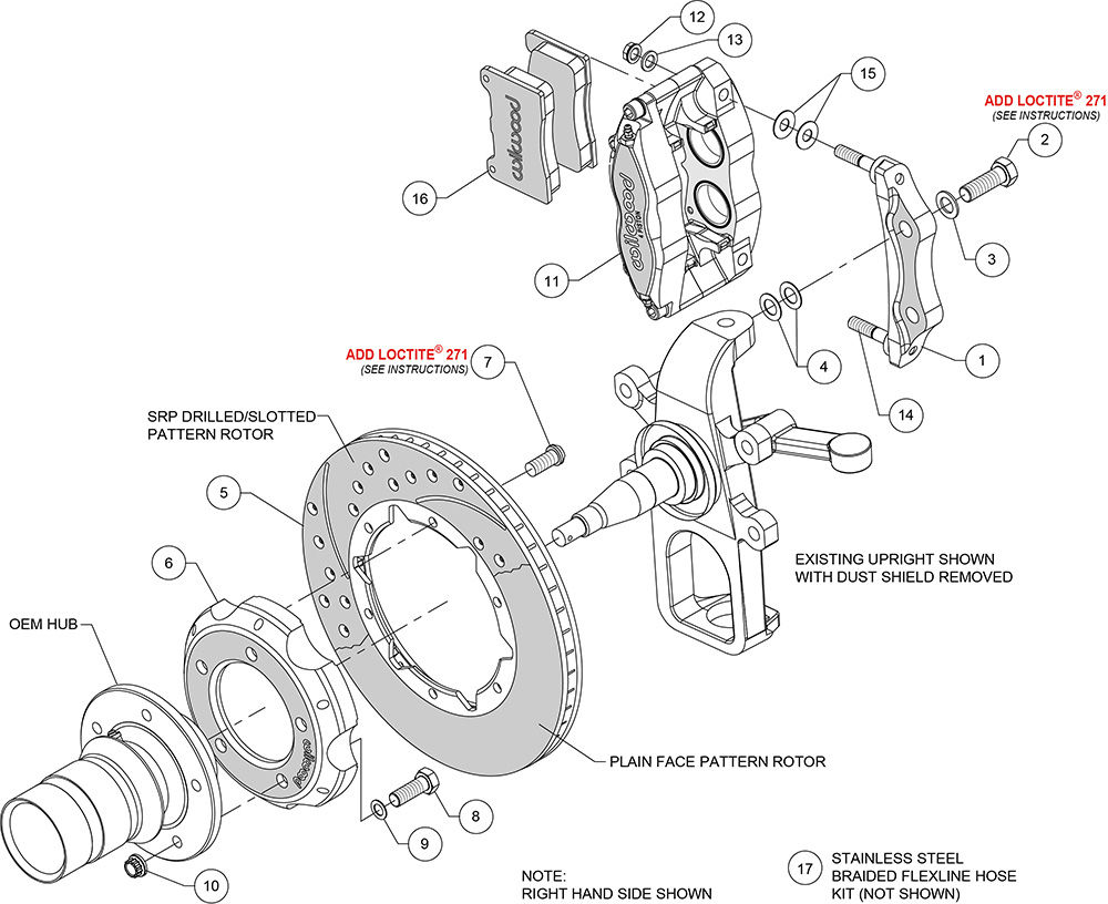 Wilwood 140-15395-DR - Dynapro Radial Big Brake Brake Kit (Hat)