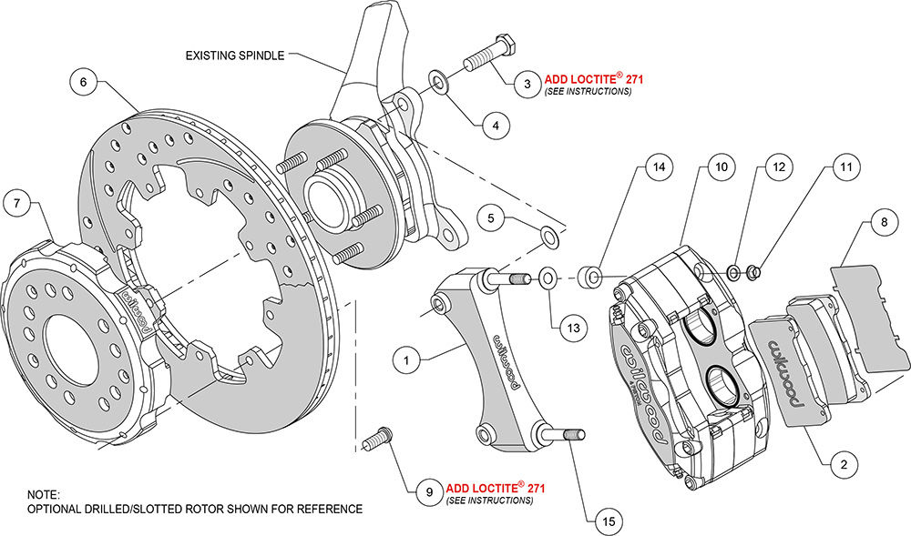 Wilwood 140-8292-R - Dynapro Radial Big Brake Brake Kit (Hat)