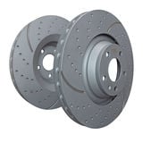 Slotted and Dimpled Disc Brake Rotors, 2-Wheel Set