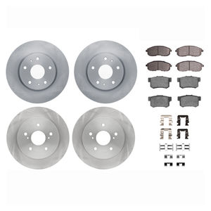 Dynamic Friction 6514-01003 - Front and Rear Brake Kit - Quickstop Rotors and 5000 Brake Pads With Hardware