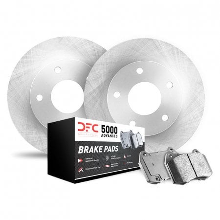 Dynamic Friction 6512-02100 - Brake Kit - Quickstop Rotors and 5000 Brake Pads With Hardware
