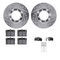 Dynamic Friction 7512-03130 - Brake Kit - Silver Zinc Coated Drilled and Slotted Rotors and 5000 Brake Pads with Hardware