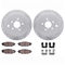 Dynamic Friction 2712-13040 - Brake Kit - Geoperformance Coated Drilled and Slotted Brake Rotor and Active Performance 309 Brake Pads