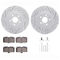 Dynamic Friction 2712-13070 - Brake Kit - Geoperformance Coated Drilled and Slotted Brake Rotor and Active Performance 309 Brake Pads