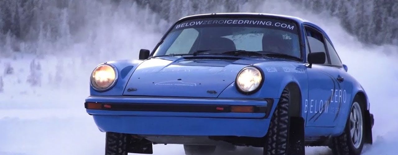 car driving on the ice