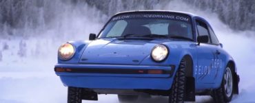 car driving on the ice