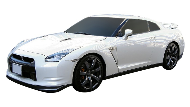 White Nissan GT-R