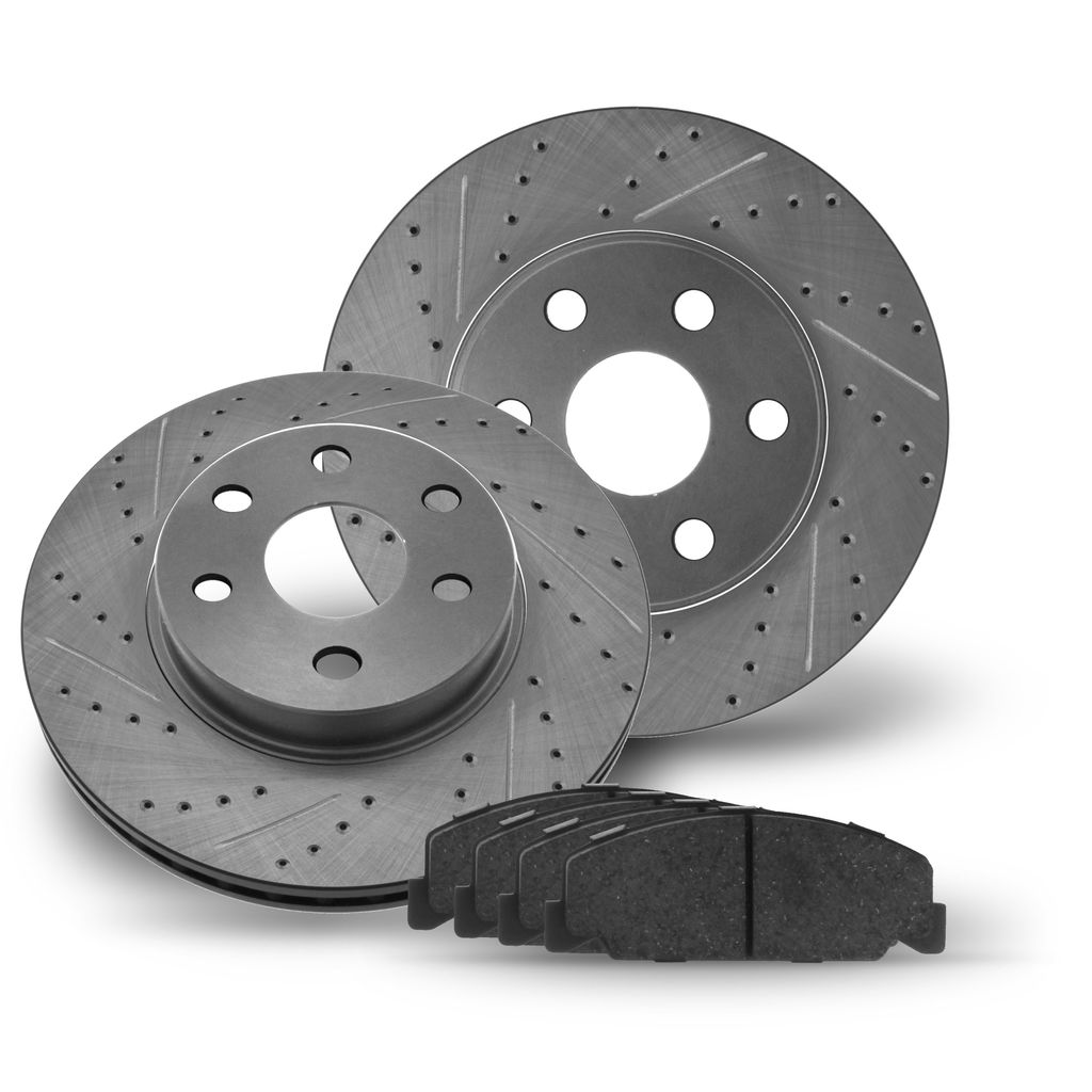 APP 20-11061 - Premium Brake Kit - Drilled and Slotted Rotors with Ceramic Pads