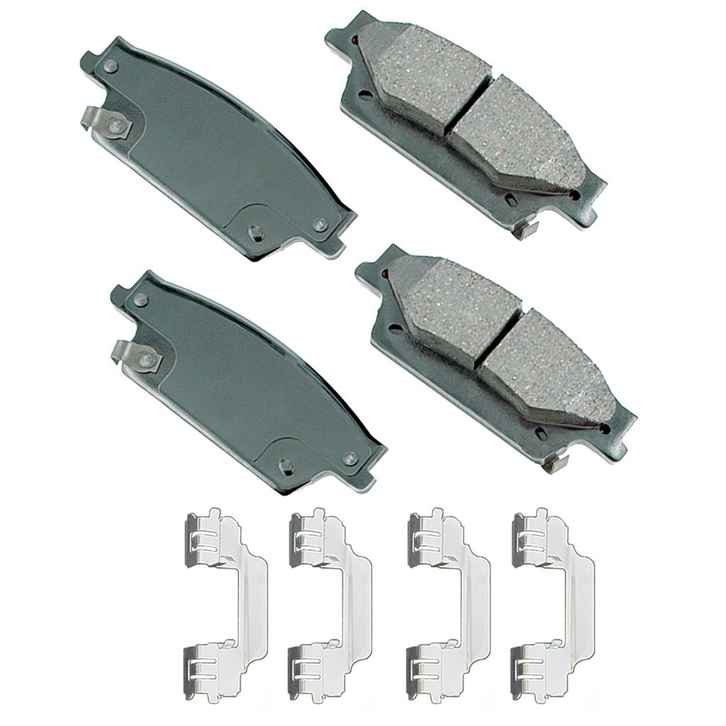 Akebono ASP1020 - Performance Ultra Premium Ceramic Disc Brake Pad Set, 2-Wheel Set