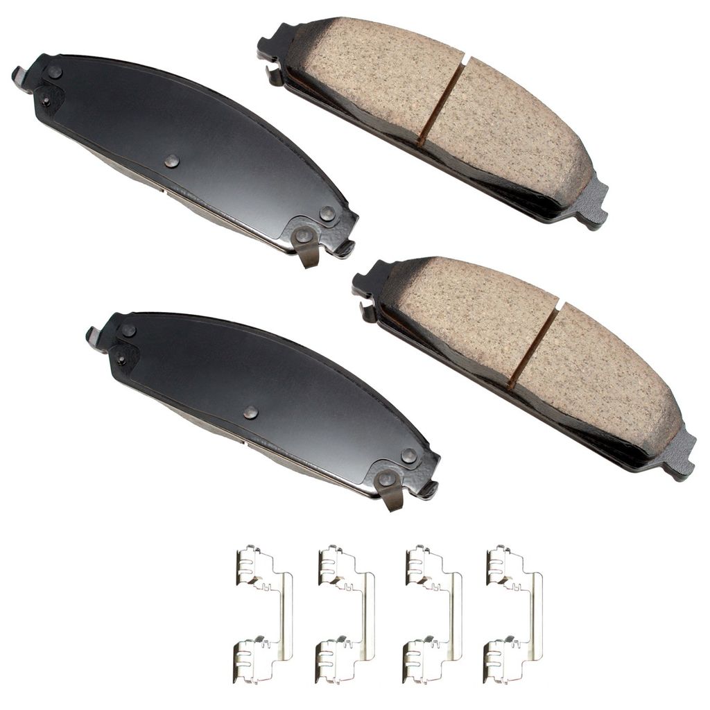 Akebono ASP1058 - Performance Ultra Premium Ceramic Disc Brake Pad Set, 2-Wheel Set