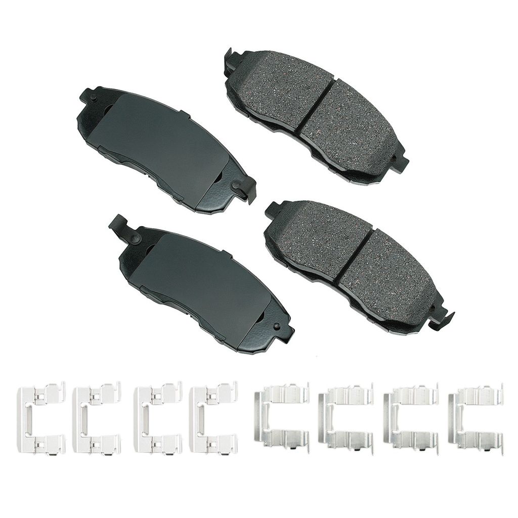 Akebono ASP815A - Performance Ultra Premium Ceramic Disc Brake Pad Set, 2-Wheel Set