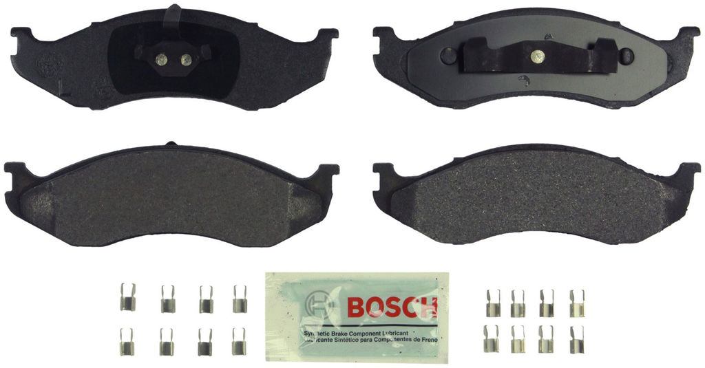 Bosch BE477H - Blue Disc Brake Pad Set, Semi-Metallic, with Hardware, Two Wheel Set