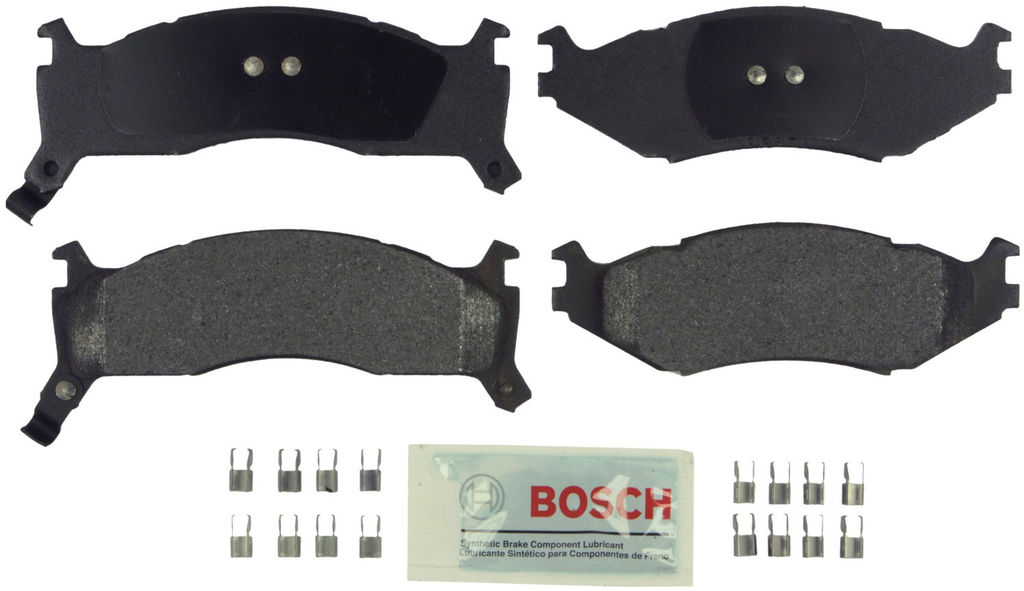 Bosch BE521H - Blue Disc Brake Pad Set, Semi-Metallic, with Hardware, Two Wheel Set