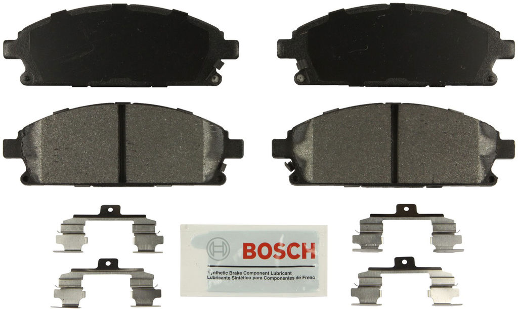 Bosch BE855H - Blue Disc Brake Pad Set, Semi-Metallic, with Hardware, Two Wheel Set