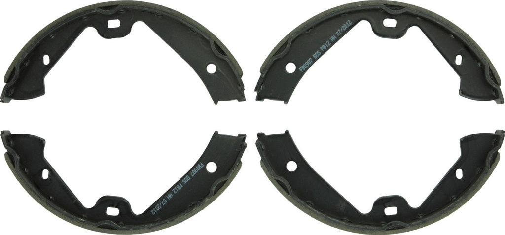 Bosch BS987 - Premium Blue Parking Brake Shoes, Two Wheel Set