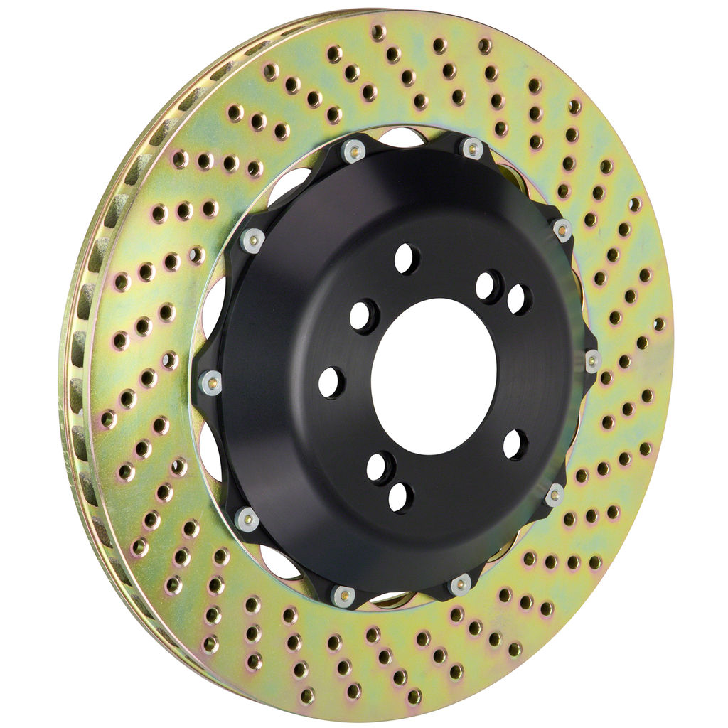 Brembo 201.8003A - Rotor Upgrade Kit, GT Series, Drilled, 345mm x 28mm, 2-Piece Rotor