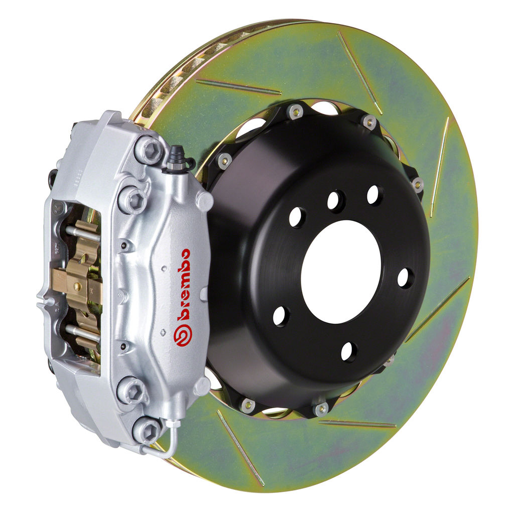 Brembo 2C2.8018A3 - Brake Kit, GT Series, Slotted 345mm x 28mm 2-Piece Rotor, 4-Piston Silver Caliper