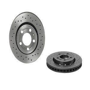Brembo 09.A652.1X - Disc Brake Rotor, Xtra Cross Drilled, Vented, UV Coated