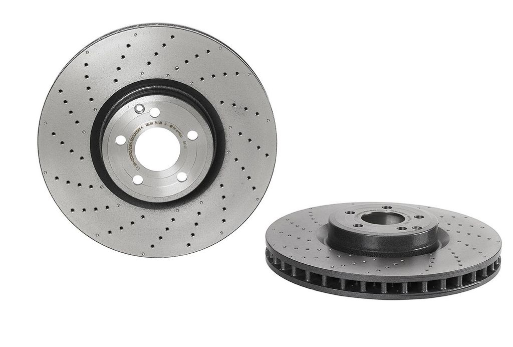 Brembo 09.B474.11 - Disc Brake Rotor, Vented, Cross-Drilled