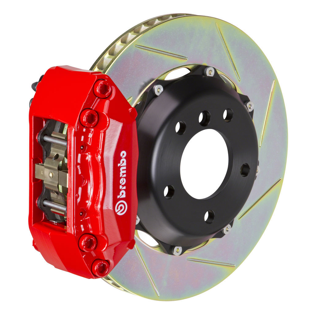 Brembo 112.6008A2 - Brake Kit, GT Series, Slotted 328mm x 28mm 2-Piece Rotor, 4-Piston Red Caliper