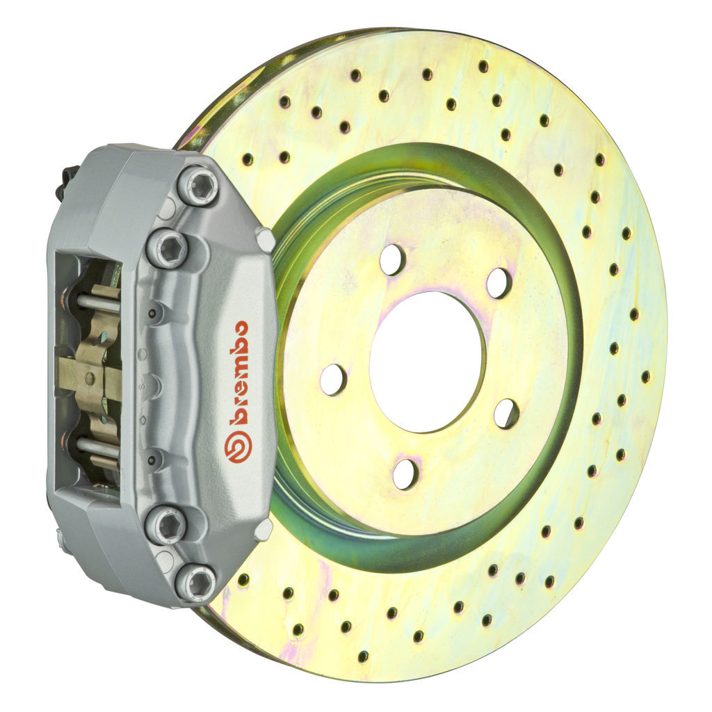Brembo 1A4.5017A3 - Brake Kit, GT Series, Drilled 310mm x 28mm 1-Piece Rotor, 4-Piston Silver Caliper