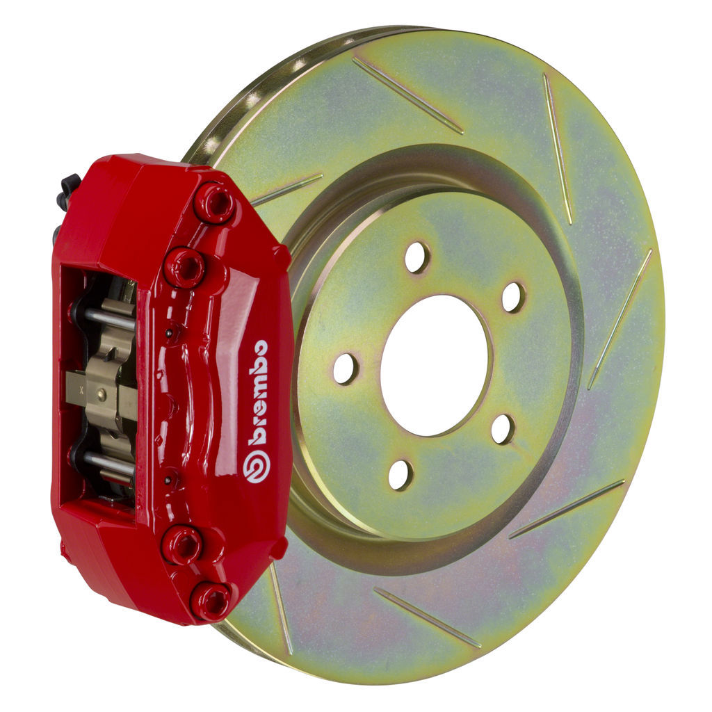 Brembo 1A5.6003A2 - Brake Kit, GT Series, Slotted 330mm x 28mm 1-Piece Rotor, 4-Piston Red Caliper