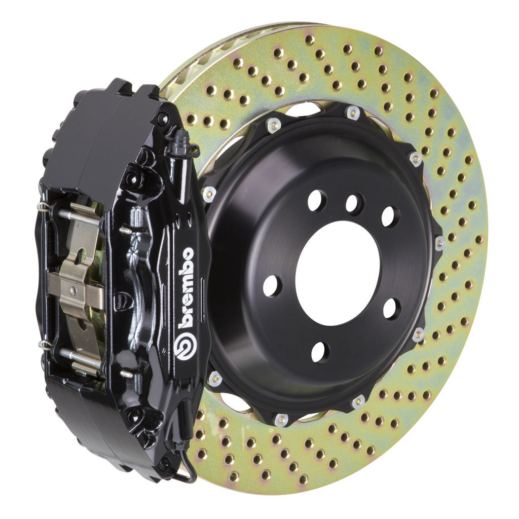 Brembo 1B1.8005A1 - Brake Kit, GT Series, Drilled 355mm x 32mm 2-Piece Rotor, 4-Piston Black Caliper