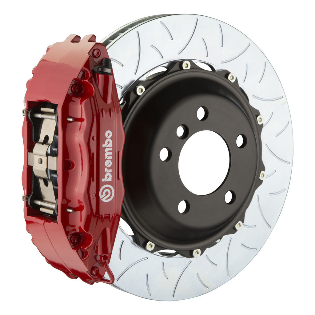 Brembo 1B3.8003A2 - Brake Kit, GT Series, Slotted Type 3 355mm x 32mm 2-Piece Rotor, 4-Piston Red Caliper
