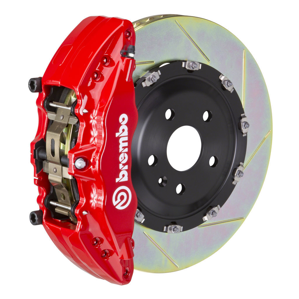 Brembo 1J2.9001A2 - Brake Kit, GT Series, Slotted 380mm x 34mm 2-Piece Rotor, 6-Piston Red Caliper