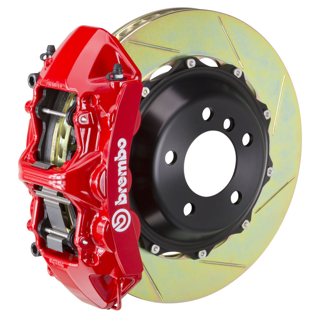 Brembo 1M2.8002A2 - Brake Kit, GT Series, Slotted 355mm x 32mm 2-Piece Rotor, Monobloc 6-Piston Red Caliper