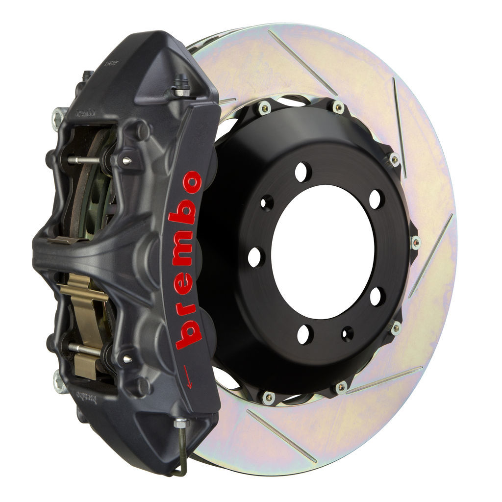 Brembo 1M2.9015AS - Brake Kit, GT-S Series, Slotted 380mm x 32mm 2-Piece Rotor, Monobloc 6-Piston Hard Anodized Black Caliper