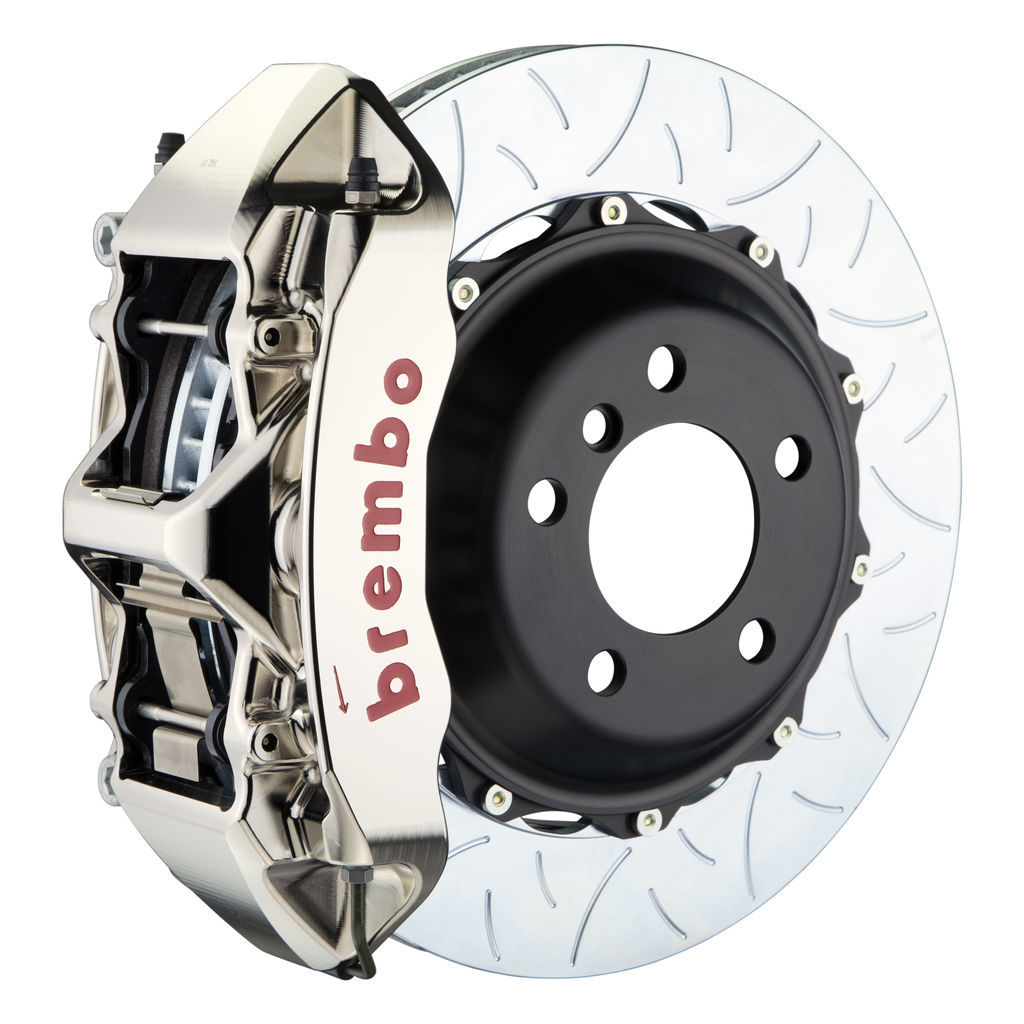 Brembo 1M3.8030AR - Brake Kit, GT-R Series, Slotted Type 3 355mm x 32mm 2-Piece Rotor, Monobloc 6-Piston Nickel Plated Caliper