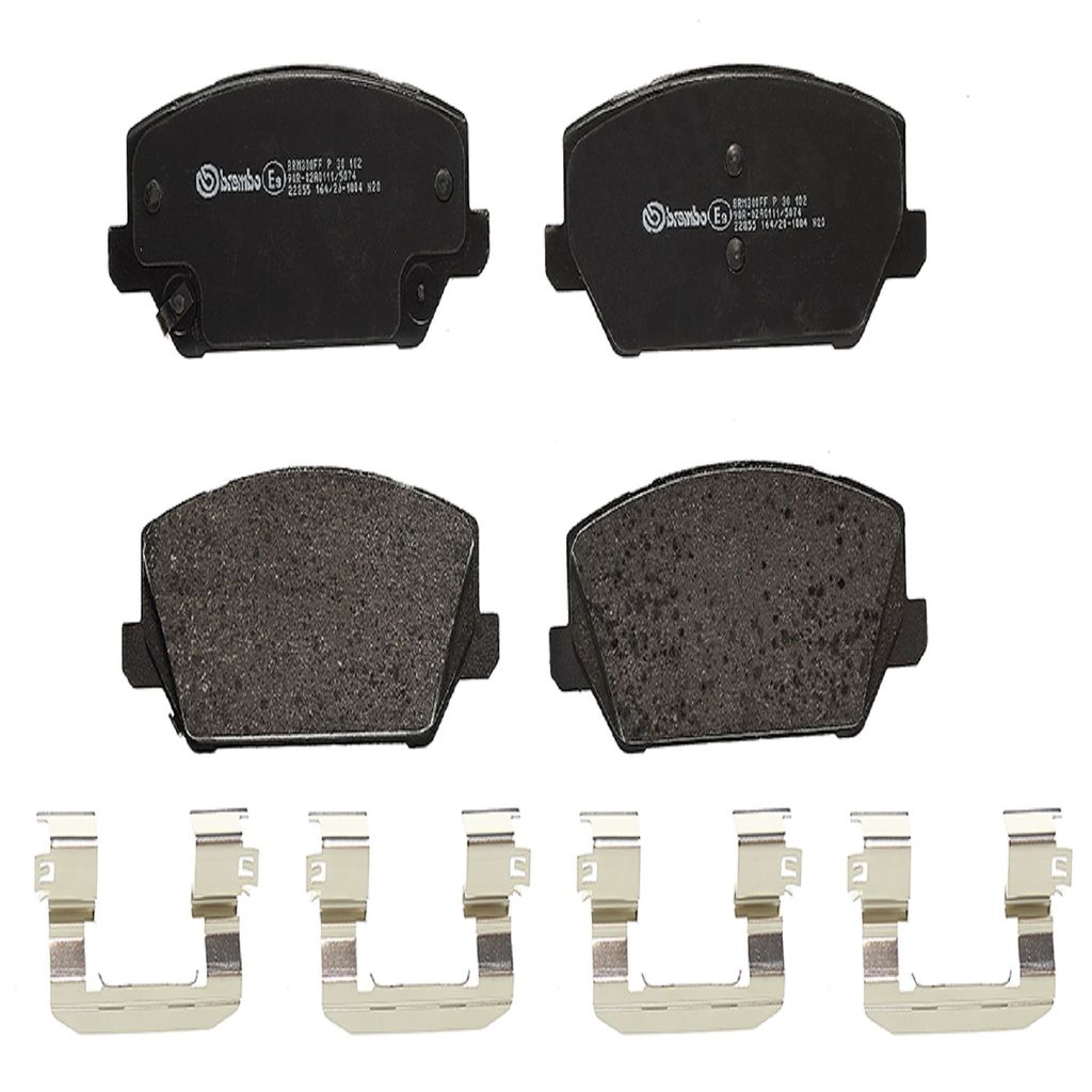 Brembo P30102 - Disc Brake Pad Set, 2-Wheel Set, Low-Metallic, FMSI - D2211