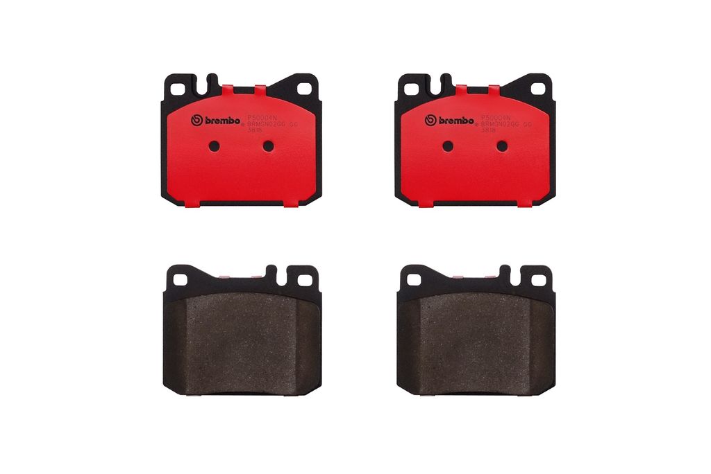 Brembo P50004N - Disc Brake Pad Set, 2-Wheel Set, NAO, Ceramic, Chamfered, FMSI - D1072