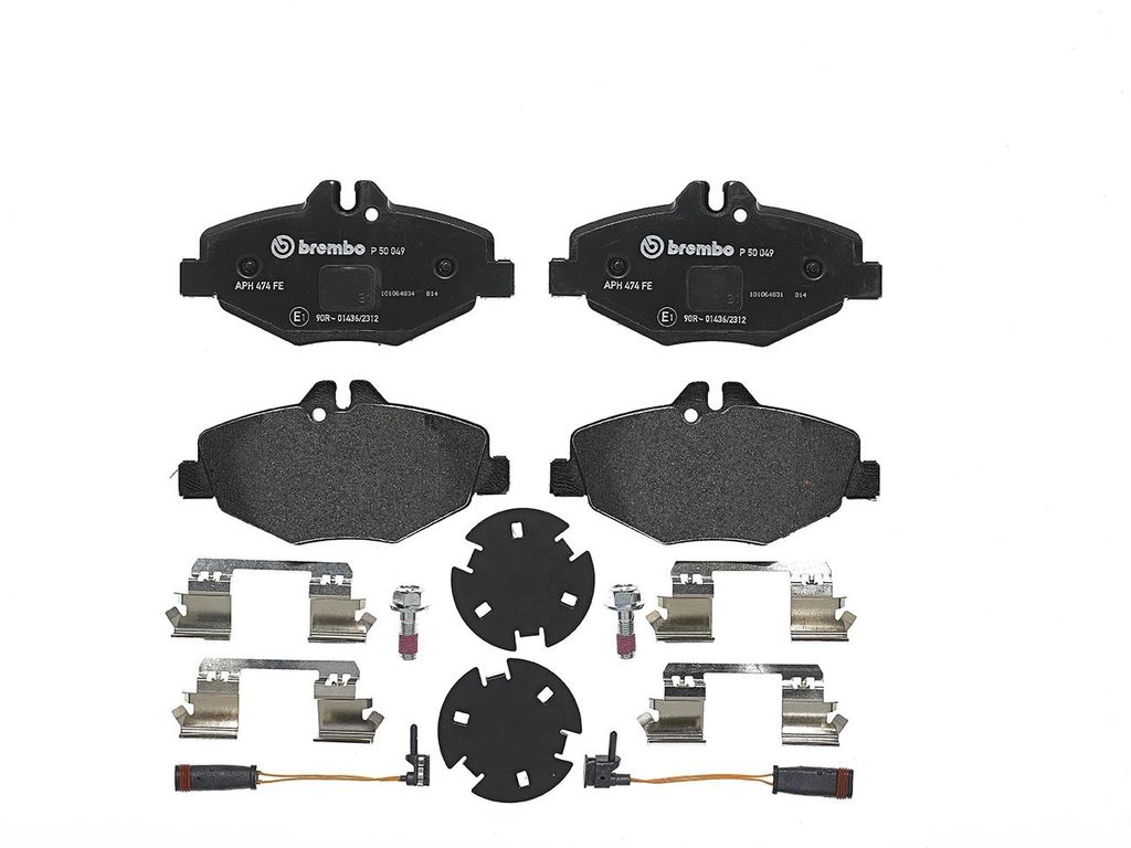 Brembo P50049 - Disc Brake Pad Set, 2-Wheel Set, Low-Metallic, Chamfered