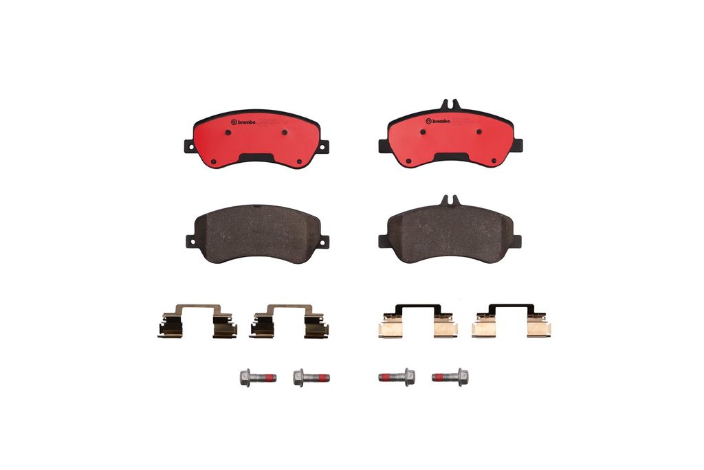 Brembo P50086N - Disc Brake Pad Set, 2-Wheel Set, NAO, Ceramic, Chamfered, FMSI - D1406