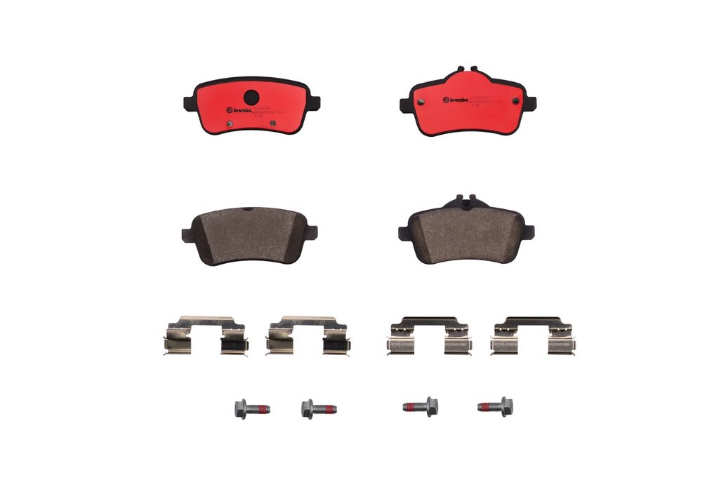 Brembo P50101N - Disc Brake Pad Set, 2-Wheel Set, NAO, Ceramic, Chamfered, FMSI - D1630