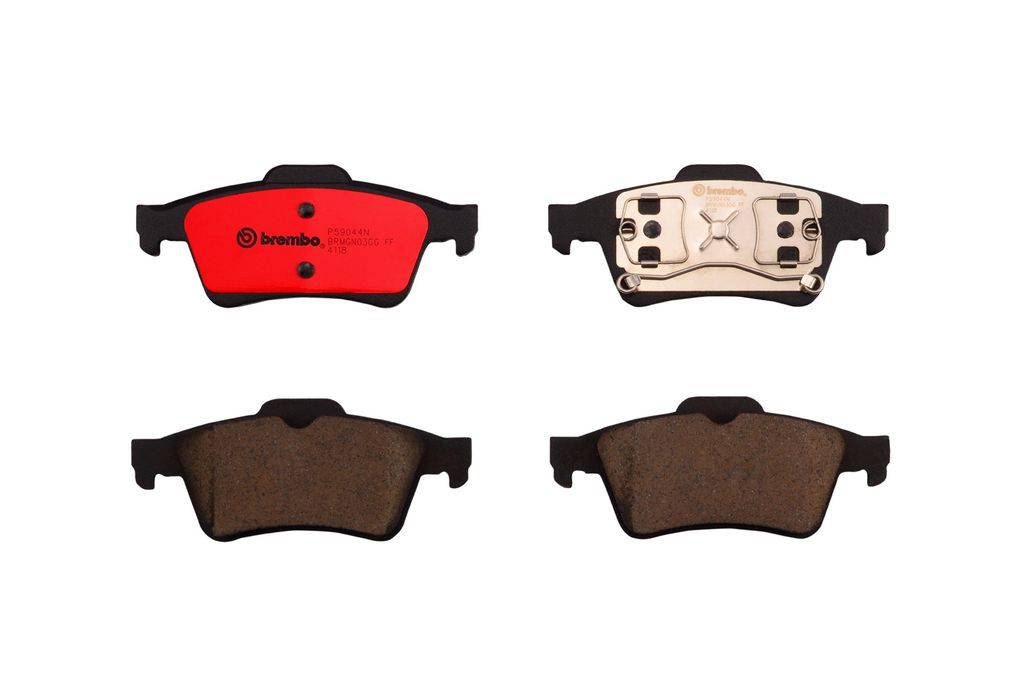 Brembo P59044N - Disc Brake Pad Set, 2-Wheel Set, NAO, Ceramic, Chamfered, FMSI - D973