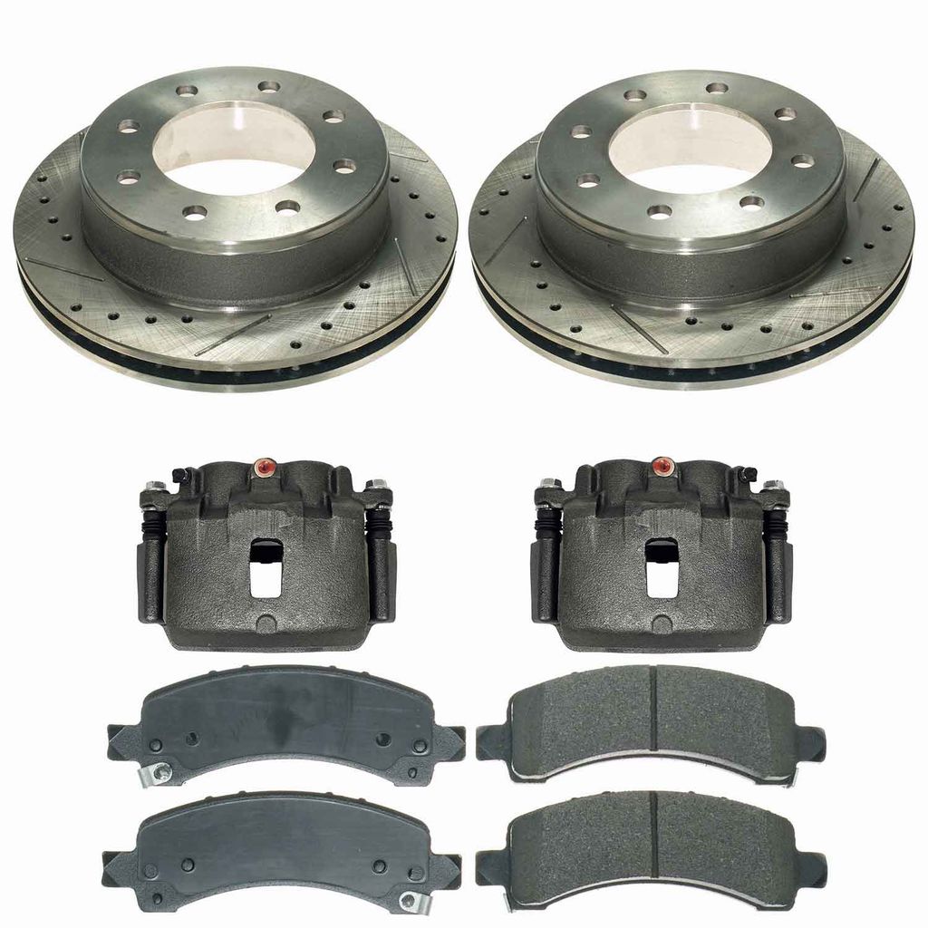 Callahan CCD111489 - Brake Kit with Drilled & Slotted Rotors, Calipers, and Ceramic Pads, 2-Wheeel Set