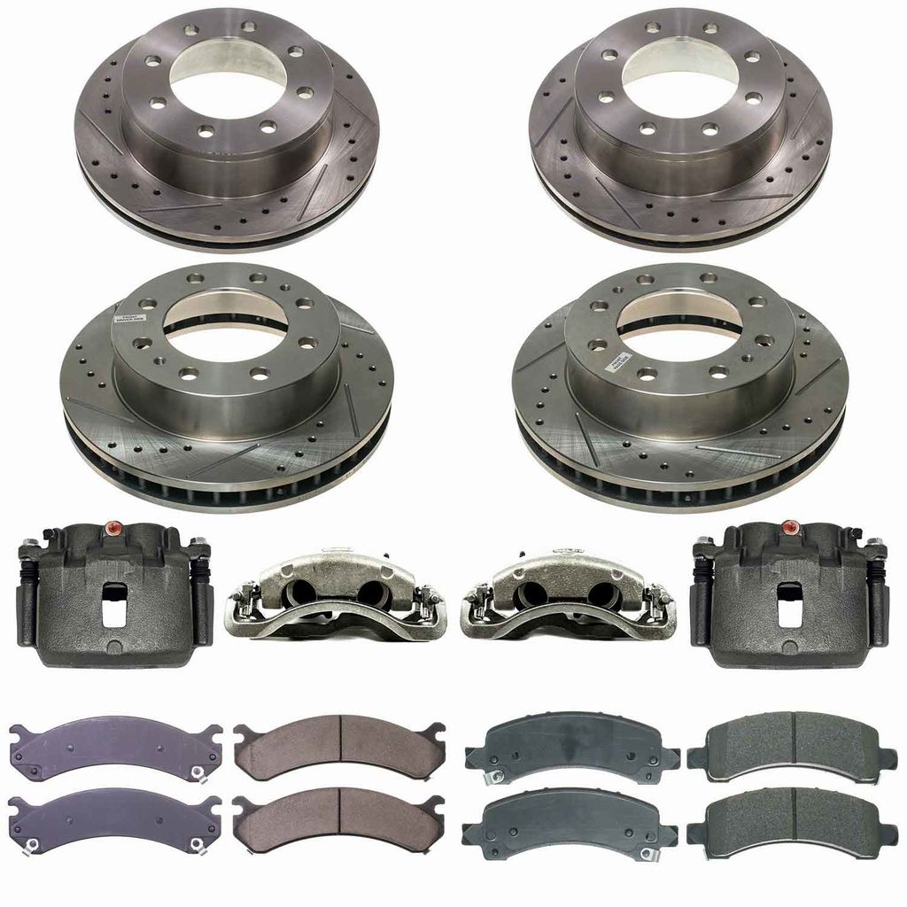 Callahan CCD111514 - Brake Kit with Drilled & Slotted Rotors, Calipers, and Semi-Metallic Pads, 4-Wheeel Set