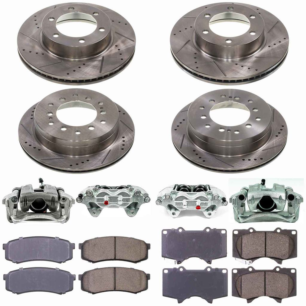 Callahan CCD111602 - Brake Kit with Drilled & Slotted Rotors, Calipers, and Ceramic Pads, 4-Wheeel Set