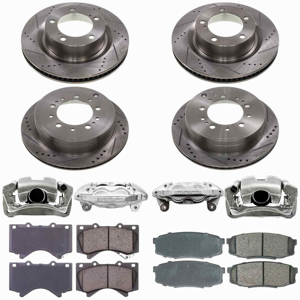 Callahan CCD111740A - Brake Kit with Drilled & Slotted Rotors, Calipers, and Ceramic Pads, 4-Wheeel Set