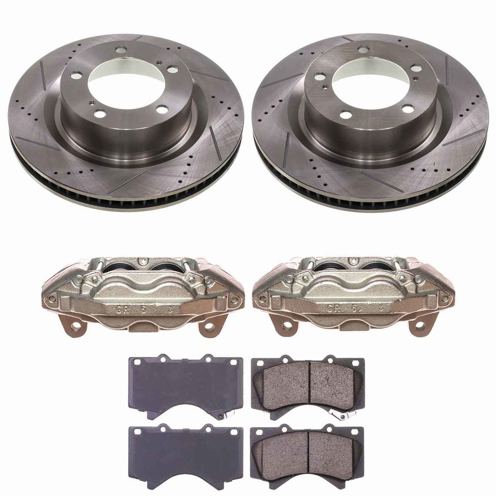 Callahan CCD111810B - Brake Kit with Drilled & Slotted Rotors, Calipers, and Ceramic Pads, 2-Wheeel Set