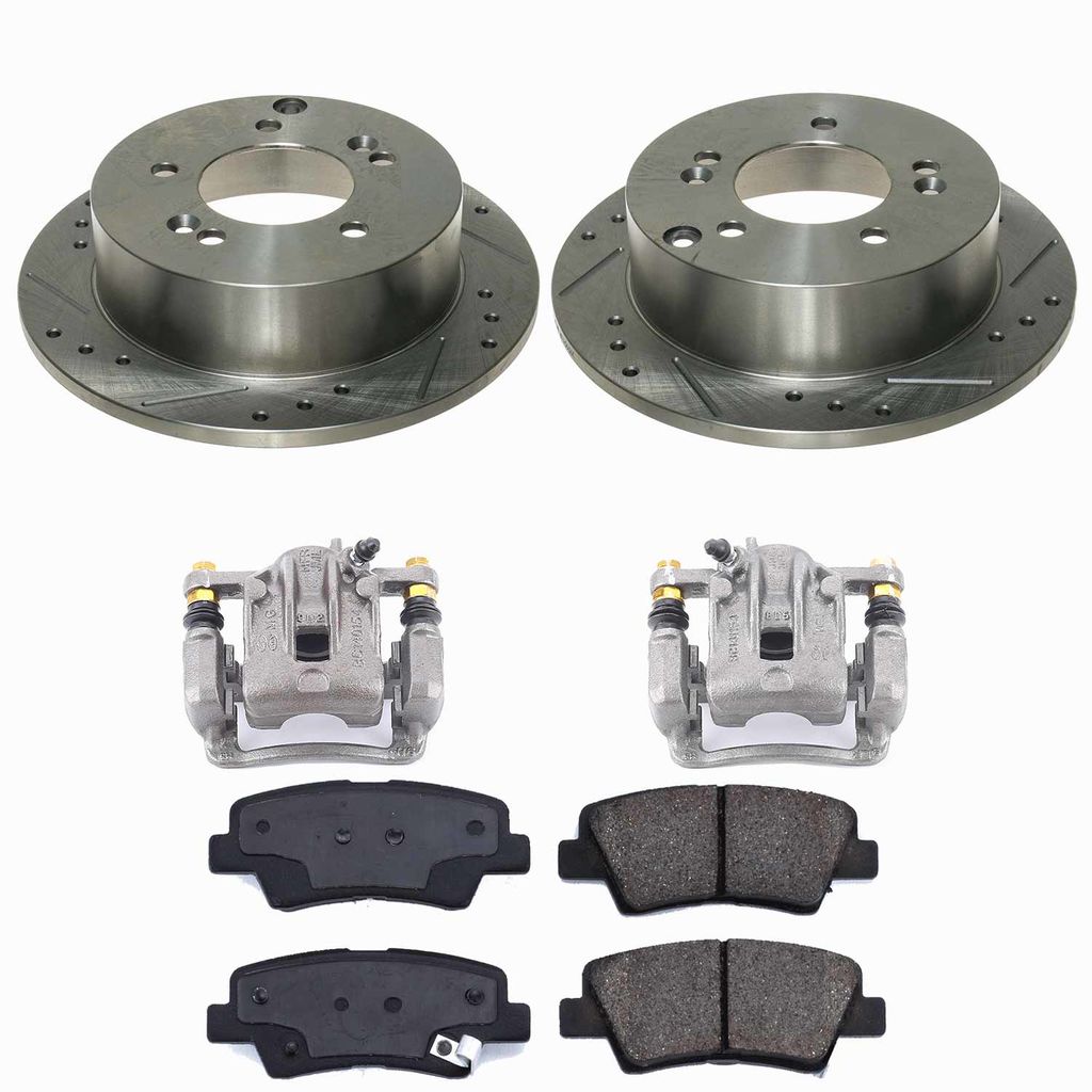 Callahan CCD112991 - Brake Kit with Drilled & Slotted Rotors, Calipers, and Ceramic Pads, 2-Wheeel Set
