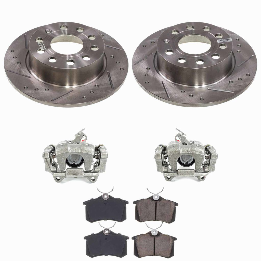 Callahan CCD113188A - Brake Kit with Drilled & Slotted Rotors, Calipers, and Ceramic Pads, 2-Wheeel Set