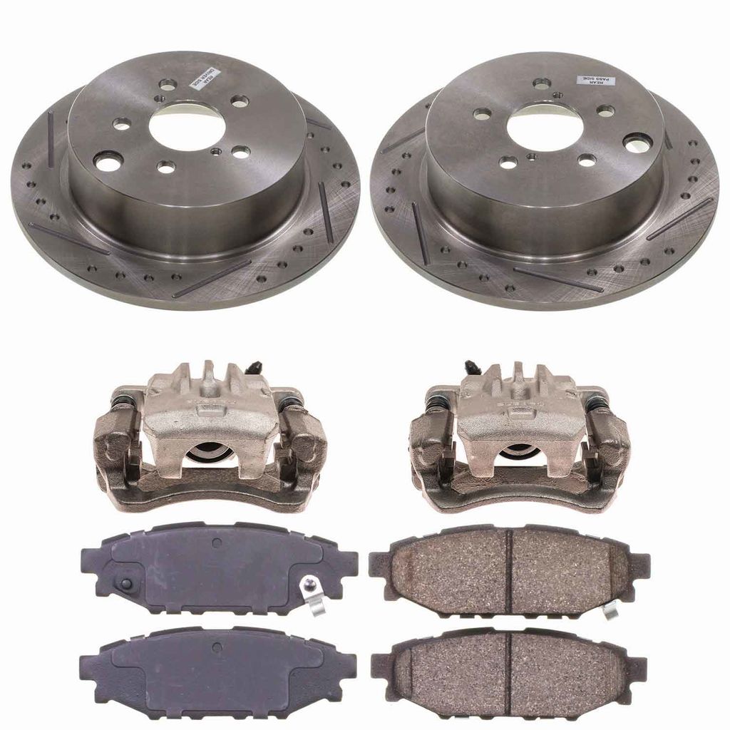 Callahan CCD113525 - Brake Kit with Drilled & Slotted Rotors, Calipers, and Ceramic Pads, 2-Wheeel Set
